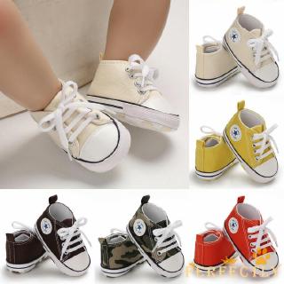 ✨QDA-Newborn Toddler Kids Canvas Sneakers Baby Boy Girl Soft Sole Crib Shoes Prewalkers