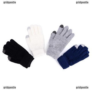 Ready Stock/✺Knit Wool Man Women Winter Keep Warm Mittens Touch Screen Gloves