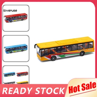 /LO/ Alloy Mini Simulation Pull Back Car Bus Model Desktop Decor Kids Collectible Toy