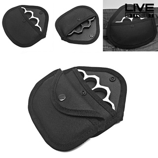 LS 3Pcs Finger Ring Bag Button Closure Multifunctional Nylon Self Defense Knuckle Pouch for Outdoor