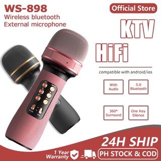 Bluetooth Handheld Microphone Portable Microphone Singing Speaker microphone IOS Android Smart TV (2)