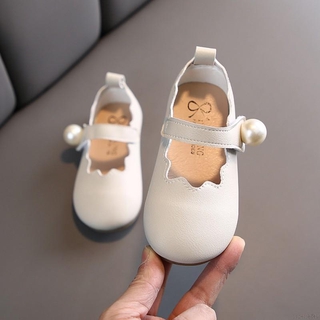 [Superseller] Kids Girl Pure Color Pearl Soft Soles Non-slip Casual Princess Shoes 1-7 Years Old (4)