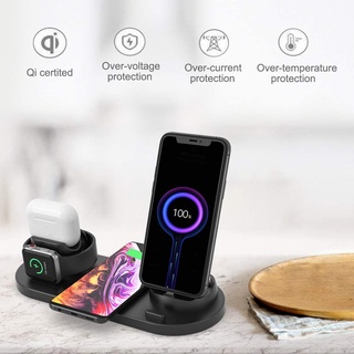 Wireless Charger 6 in 1 stand Wireless Charging Dock Compatible with AppleWatch ,Airpods QI,Iphone11 (2)