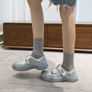 ℗✺▨Ugly cute Velcro dad shoes female 2021 summer leisure grape mother graffiti dirty sports big head