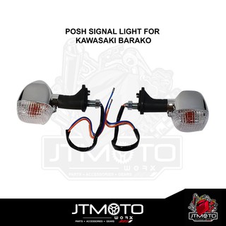 JTMOTO Posh Signal Light for Motorcycle Kawasaki Barako (White Lens)