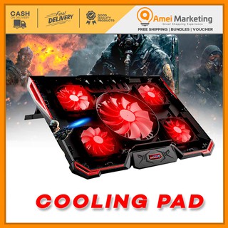 COOLCOLD Notebook PC Cooler Laptop Cooling Pad Stand Air Cooled LED Fans 2 USB Port for 12-17 Laptop