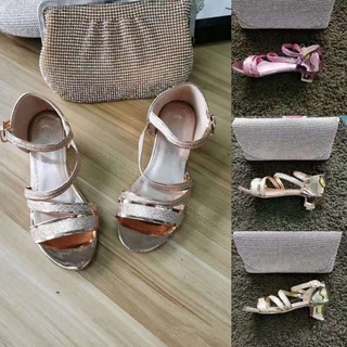 JK COD 7705-11 Glittery 1inch heels kids sandal