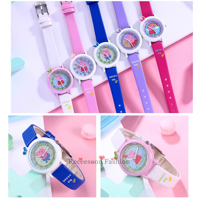 Cartoon Lovely Pink Pig Watch Kids Wristwatch Gift For Girls (9)