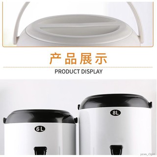 Thermos Bucket White /Pink 10 L for milk tea shop stainless commercial use