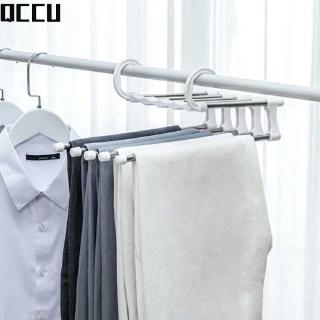 5-in-1 Hanger Portable Multi-function Stainless Steel Pants Pants Hanger Hanger Clothes Black and White ⓠ (1)