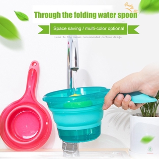 Folding Water Ladle Collapsible Spoon Kitchen Bathroom Scoop Bath Shower Washing