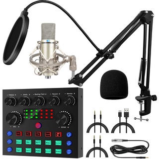 High quality version v8 sound card with microphone condenser Complete set v8s+U87 mic original