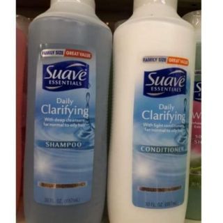 Suave Essentials Daily Clarifying Shampoo and Conditioner 887ml Combo Pack