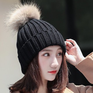 【LK】Women Winter Warm Braided Crochet Knitting Hat Girl Beret Ski Beanie Ball Cap