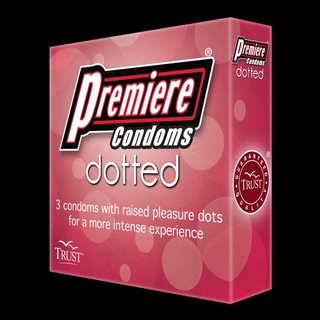 PREMIERE CONDOM DOTTED 3PCS PER PACK ( DISCREET PACKAGING)