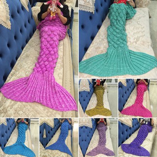 Knitted Wool Fish Tail Blanket