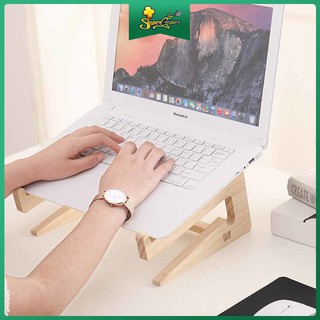 A1™❍2 in 1 Wood Laptop Stand Holder Increased Height Storage Stand Notebook Vertical Base Cooling St