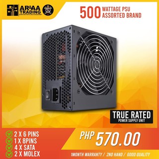 True Rated PSU 500 Watts Assorted Brand