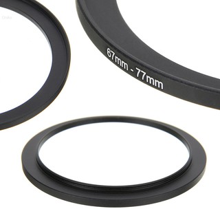 Aluminum Alloy 67mm to 77mm Step Up Ring Lens Filter Stepping Adapter Black