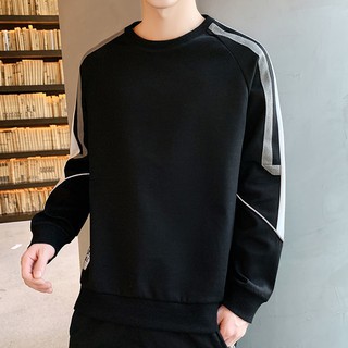 ♂☞✆Plus velvet thick autumn and winter sweater men 2021 new flow loose long-sleeved hoodless bottomi