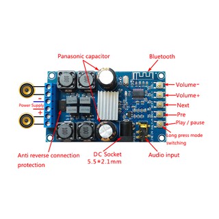 50Wx2 Bluetooth Digital Dual Channel Audio Power Amplifier Module With Case (1)