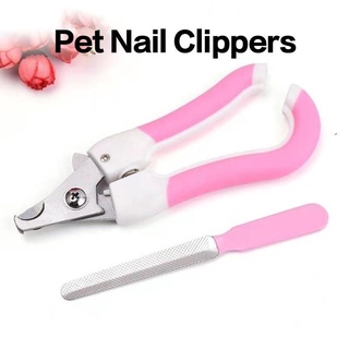 CLIPPERPETS♈✣Pet Nail Clipper for Cats and Dogs Stainless Nail Clipper with Nail File for Dogs and C