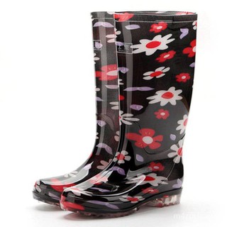 Fashionable ladies rain boots waterproof non-slip wear-resistant thick bottom rain boots women shor0