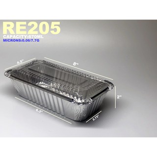100pcs 8x4x2 Aluminum Foil Loaf Pan 670/45 with Plastic Lid Included (3)