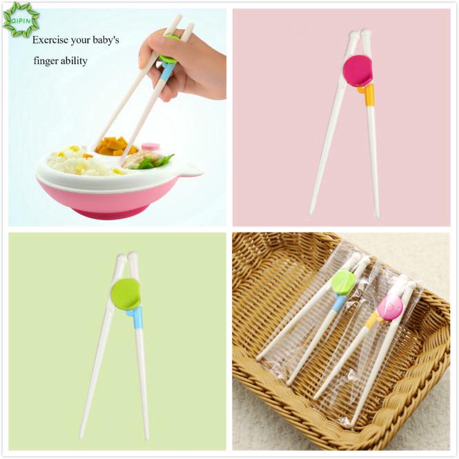 [COD/QIPIN] Cute Kids Baby Beginner Practical Chopsticks Training Chopsticks Feeding Tableware