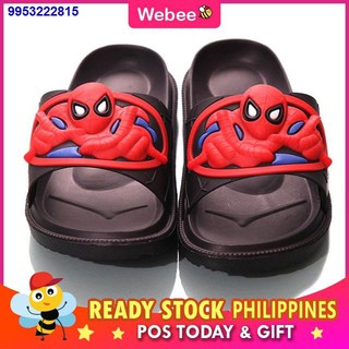 IFS2768๑▽☢Kids Fashion slip on slipper sandal spiderman for boys
