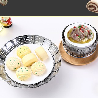 Stainless Steel Steamer Retractable Folding steaming Bowl (7)