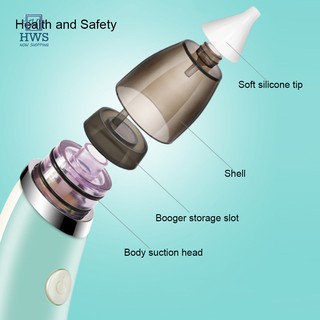 HWS♣ Baby Electric Nasal Aspirator Safe Hygienic Automatic Snot Sucker Nose Clea (3)