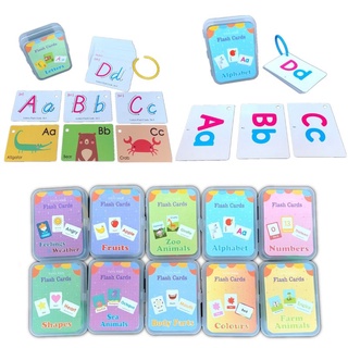 Baby Preschool English Learning Flash Cards Educational Alphabet ABC Numbers Toys for Kids & Toddler