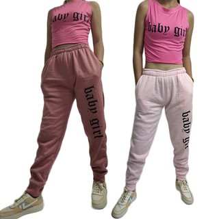 Pants Terno Croptop And Jogger Pants for Her 2 Colors High Quality Cotton JB61