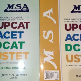 ORIGINAL/AUTHENTIC 2022edition MSA SIMULATED COLLEGE ADMISSION TEST UPCAT (MSA REVIEWER COLLEGE SET) (2)