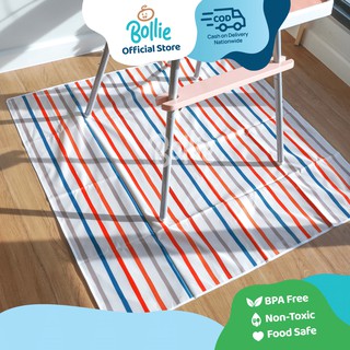Bollie Baby Waterproof Splat Mat for Under High Chair (Washable, Anti-Slip, Multiple Use)