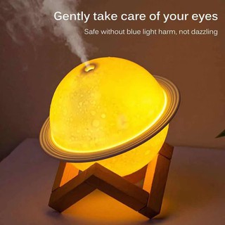 New Planet Humidifier 3 Colors Led Night Light Household Aromatherapy Diffuser 3D Air Humidifier