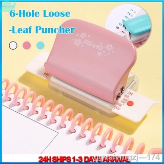 Gift & Wrapping™◎NEW 6 Hole Puncher Handheld Metal Punchers for A4 A5 B5 Notebook Scrapbook