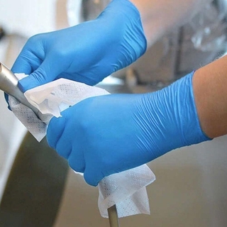1 Pair Disposable Gloves Blue Food Nitrile Rubber