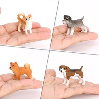 【serda】10PCS Dog Figurines Playset Realistic Detailed Plastic Puppy Figures Hand Painted Emulational Dogs Animals Toy Set Cake Toppers Christmas Birthday Gift for Kids Toddlers