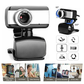 insFull HD USB webcam Rotatable Camera Cam Digital Webcam Camera with Microphone For PC Laptop