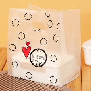 Disposable Plastic Carry Packing Bag Baking Bakery Bag Salad Dessert Packaging Takeaway Food Bag (7)