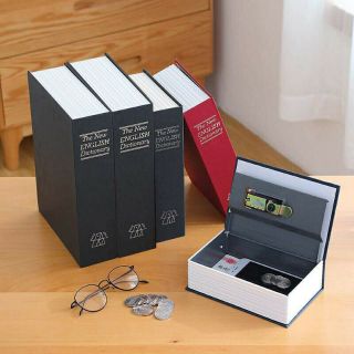Book storage box with lock and password safe deposit box presents (1)