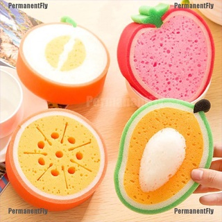 ❣✁PermanentFly Fruit Dish Washing Cleaning Cloth Sponge Scrubber Scouring Pad Kitchen Gadget