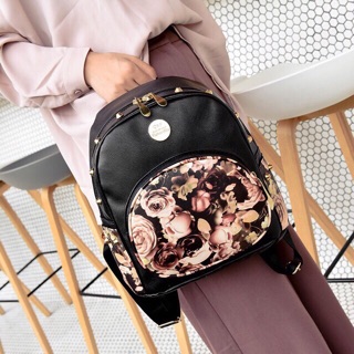 Fashion Korean Girls Foral Backpack Bag (7)