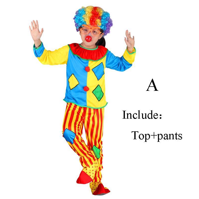 Halloween clown costume stage Boys kids dress clown suit (2)