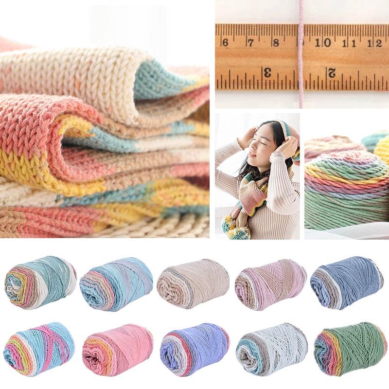 Colorful Wool Thick Warm wool Knitting Hand-woven Milk Soft Baby Cotton Yarn (1)