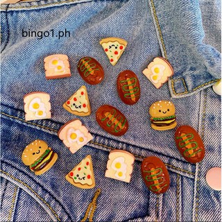 girl cute ins burger toast pizza brooch accessory