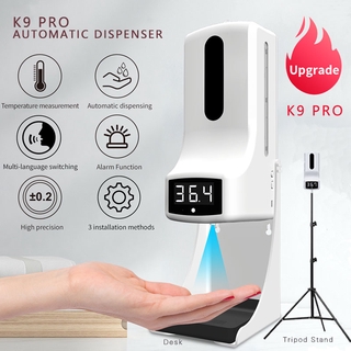 K9 Pro Thermometer 2In1 1000ml Wall-mounted Automative Soap Dispenser Clinical Thermometer Non-conta