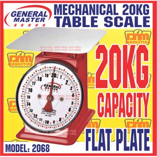 GENERAL MASTER TABLE SCALE 20KG (FLAT) - MECHANICAL SCALE